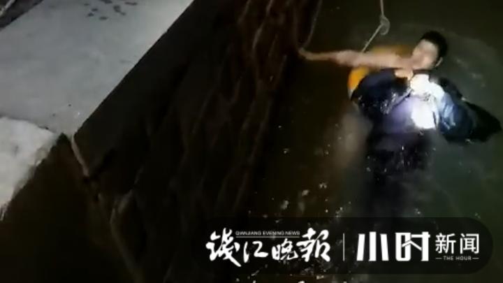 老人跳河救人英勇无畏！老人跳河救人，展现时代精神